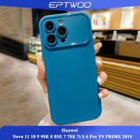 EPTWOO สําหรับ Huawei Nova 11 10 9 9SE 8 8SE 7 7SE 7i 5 4 Pro Y9 Y9S PRIME 2019 เปลือกหุ้มโทรศัพท์มือถือ ป้องกันการสั่นสะเทือน หน้าต่างขนาดใหญ่ ป้องกันการสั่นสะเทือน ซิลิโคนอ่อน ฝาครอบด้านหลัง YKD-02