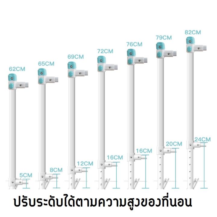 ที่กั้นเตียงกันไรฝุ่น-แผ่นกั้นเตียง-กันตกจากเตียง-แบบรูดผ้ากั้นลงได้สะดวกขึ้นลงเตียง-ยาว-180-cm