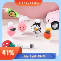 HONEYDEWD อ่อนนุ่ม เคสป้องกัน ปกม้วน ตัวป้องกันสายข้อมูล ฝาครอบสายชาร์จ ตัวป้องกันสายไฟ สายชาร์จ