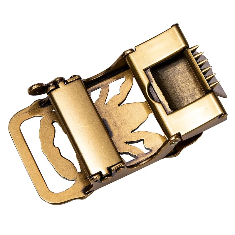 Hi-Tie Luxury Brand Belt Buckles for Men Cowboy Belt Buckle Automatic 3.5cm  Width Designer Metal Gold Buckles without Belt