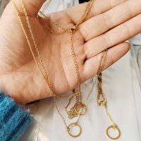 ของขวัญวันเกิดเครื่องประดับ Kalung Baja Tahan Karat ที่สวยงามสำหรับสร้อยคอจี้นาฬิกาผู้หญิงสแตนเลส