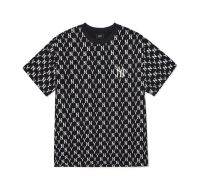 MLB เสื้อยืด MONOGRAM T-SHIRTS UNISEX รุ่น 3ATSM1023 50BKS  NEW YORK YANKEES SHELL COTTON(100%)