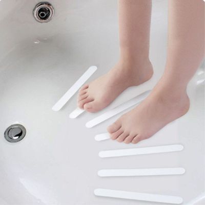 24pcs Anti-Slip Strips Shower Floor Stickers Bath Safety Strips Transparent Non Slip Tape For Bathtubs Stairs 2cm X 20cm Adhesives Tape