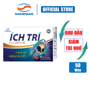 Viên uống bổ não Ích trí Hadiphar hỗ trợ giảm trí nhớ đau đầu hoa mắt