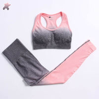 WANYUCL Women Yoga Set Seamless Leggings Long Sleeve Crop Top Sports Bra Running Pants Gym Clothing Fitness Workout Sports Suit