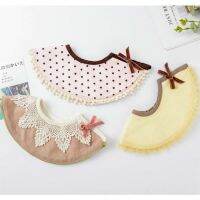 【YD】 Baby bib saliva towel rice circular pocket maternal infant supplies Bibs Cotton Tassel bow burp cloths