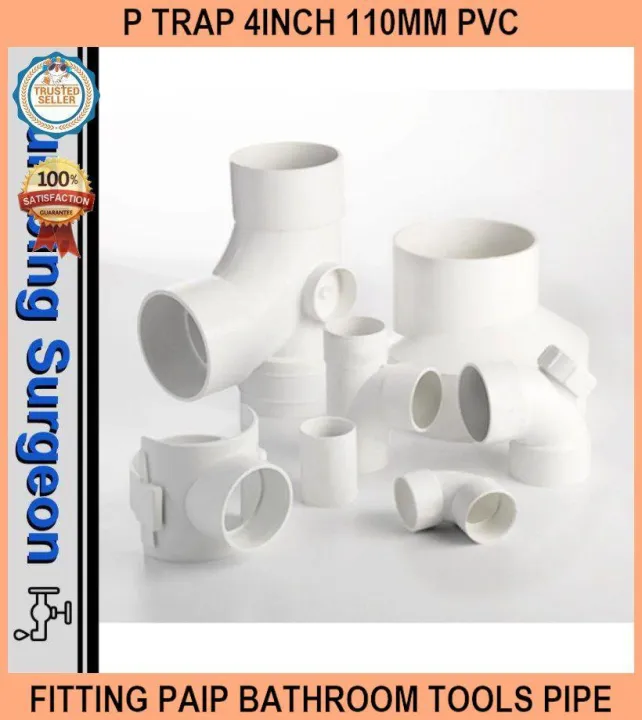 P Trap Inch Mm Pvc Fitting Paip Bathroom Tools Pipe Plumbing