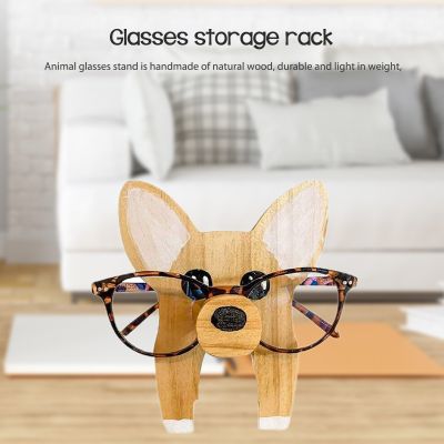 【cw】 Eyeglass Shelf Hand carved Spectacles Show Stands Reusable Crafts Ornaments Gifts Decoration