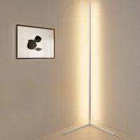 Nordic LED Floor Lamp Modern Simple Warm White Corner Rod Light for Living Room Bedroom Interior Atmosphere Standing Indoor