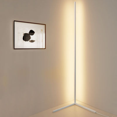 Modern LED Corner RGBW Floor Lamp Simple LED Rod Floor Lamps for Living Room Bedroom Atmosphere Standing Indoor Light Fixtures