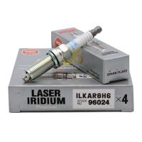 เลเซอร์อิริเดียมใหม่เอี่ยม4ชิ้นเริ่มต้นหัวเทียน ILKAR8H6 96024สำหรับ22401-AA830 2.0L Subaru