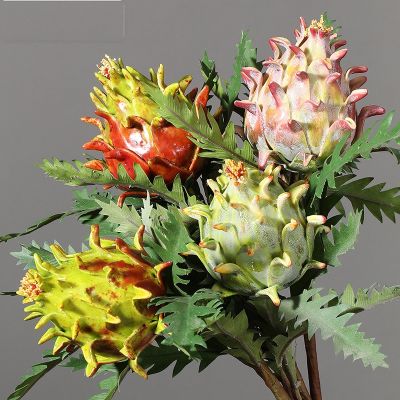 【cw】 Artificial Artichoke Stem PlasticPlantKitchenArtTable Display Decoration11cm Diameter