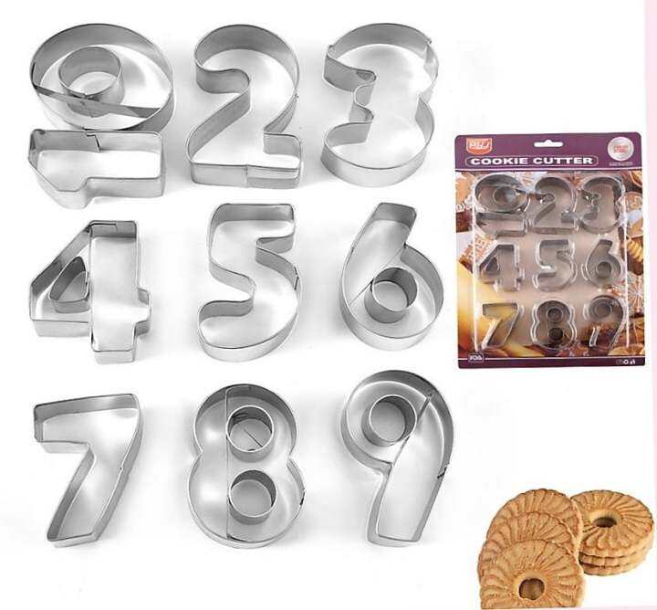 NUMBER 0-9 STAINLESS STEEL COOKIE CUTTER | Lazada PH