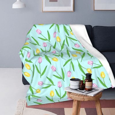 （in stock）Tulip beautiful flower throw blanket, Flannel blanket, lightweight blanket, sofa, travel camping king size（Can send pictures for customization）