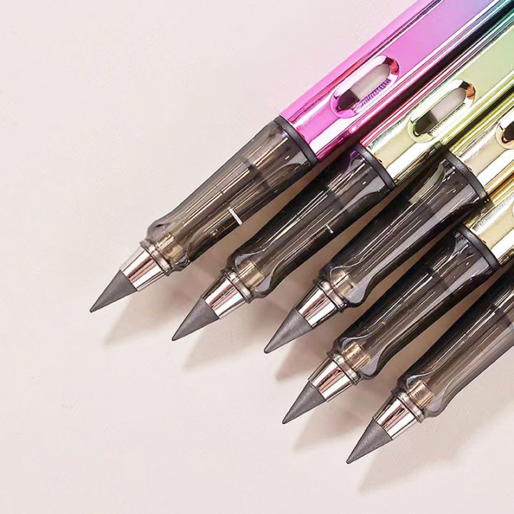 orthopedic-penholder-not-easily-broken-pencil-stainless-steel-pencil-holder-portable-cap-pen-portable-capped-pencil-infinite-writing-pencil