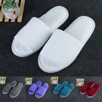 Half Pack Coral Fleece Slippers Winter Warm Women Slippers Soft Non-slip Living Room Hotel Flip Flops Solid Color Flat Slipper