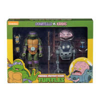 (NECA) Teenage Mutant Ninja Turtles – 7” Scale Action Figure – Cartoon Donatello vs Krang in Bubble Walker 2 Pack