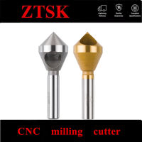 เครื่องมือลบคมลบคมเครื่องตัด Countersink เจาะบิตไทเทเนียมเคลือบโลหะรูเรียบ 90 องศา