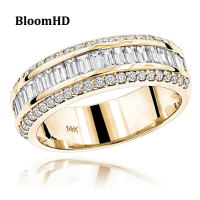 BloomHD แหวนแต่งงานประณีตหมั้นแหวนเพชรแหวนหมั้นแหวนเจ้าสาวแหวนหมั้นขนาด5-11