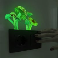 ZZOOI Luminous Cartoon Switch Sticker Glow in the Dark Mushrooms Sticker For Kid Room Decoration Fluorescent Mushroom Sticker Decor