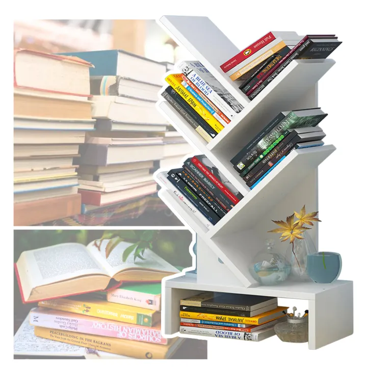 MiVision Wooden Display Book Shelf Storage Rack White (2) Lazada PH