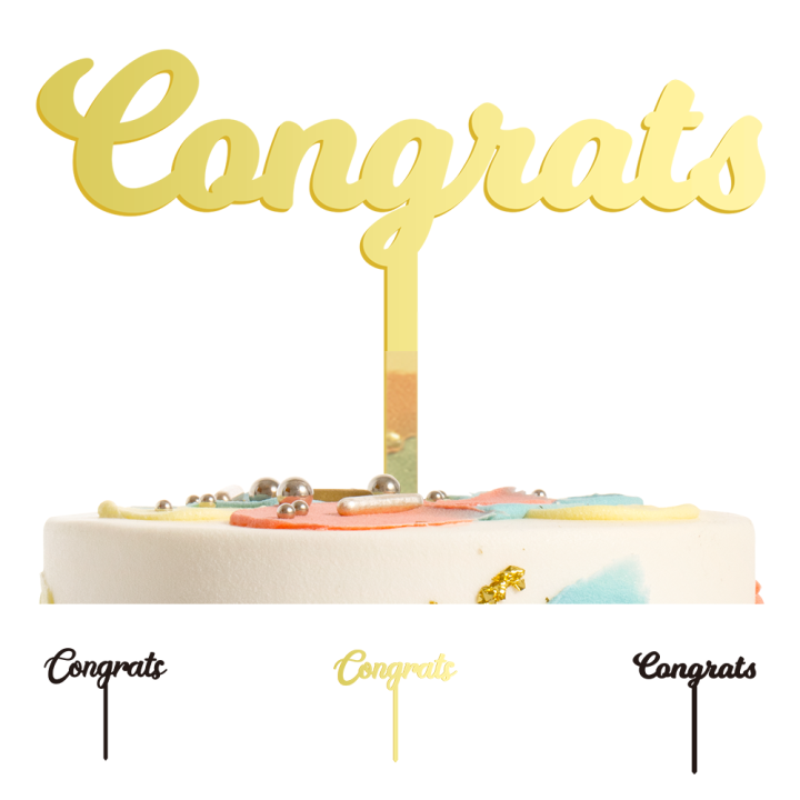 【New Arrival】Acrylic Congrats Cake Topper Graduation Opening