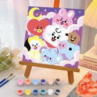 ORFON 20 × 20ซม. สีเฟรมโดยหมายเลข BTS ภาพวาด Diy ตามจำนวนเสริมสีสันสีสัน Diy