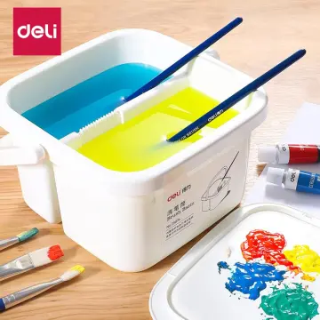 Collapsible Paint Brush Cup Collapsible Artist Brush Cleaning Bucket 1.2L  Paint Brush Cleaner Art Supplies For Painting