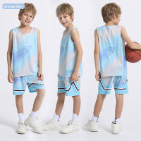 Custom Professional Children Basketball Uniform Set Breathable Kids Basketball Shirts Cheap Basketball Jersey For Boys