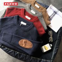 FGKKS 2023 Brand Mens Knitwear Sweater Autumn Winter New Fashion High Quality Design Casual Knitwear Male Sweater