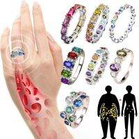 Crystal Lymphatic Detoxification Magnetic Therapy Ring Women Weight Loss and Slimming Jewelry Lover Parents Good Friend Gift