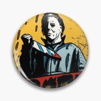 Horror Slasher Michael Boogeyman  Customizable Soft Button Pin Brooch Hat Badge Fashion Metal Clothes Creative Collar Lapel Pin Fashion Brooches Pins