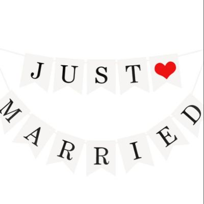 ( PRO+++ ) โปรแน่น.. ธง Just married ตกแต่ง ราคาสุดคุ้ม พรรณ ไม้ น้ำ พรรณ ไม้ ทุก ชนิด พรรณ ไม้ น้ำ สวยงาม พรรณ ไม้ มงคล