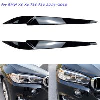 ฝาครอบไฟหน้ารถหลอดไฟหน้าสติกเกอร์สำหรับ BMW แต่งขอบตาคิ้วไฟหน้ารถ ABS F15 X6 F16 2014 2015 2018 2017 2018