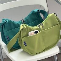 COD DSFGERERERER Multi Pocket Design Canvas Bag Woman Fashion Waterproof Nylon Sling Bag Casual Shoulder Bag Woman Crossbody Bag