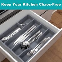 Drawer Kitchen Drawer Organizer Silverware Holder Utensil Organizer Cutlery Organizer Tray Plastic Flatware Organizers