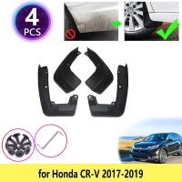 4ชิ้นสำหรับ Honda CR-V CRV CR V 2017 2018 2019บังโคลนบังโคลนกันชนแผ่นกันกระเซ็นป้องกันล้อหลังอุปกรณ์เสริมรถยนต์