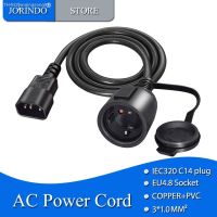 ☑❅ JORINDO 3M IEC320 C14 TO EU4.8MM power conversion cableC14 male plug to German standard socket with waterproof cover power cord