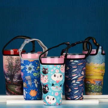 Adjustable Strap Neoprene 40oz Water Bottle Carrier Sleeve Purse Tumbler  Cup Holder Sling Diving Material Zipper Pocket - China Bottle Cover, Cup  Sleeve