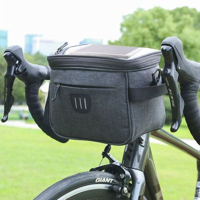 SCAPE จักรยานเสือหมอบหน้าจอสัมผัสกันน้ำพับได้,กระเป๋าเก็บของ TPU กระเป๋าโครงจักรยานกระเป๋าจักรยานกระเป๋าถือแฮนด์จักรยานกระเป๋าถือ