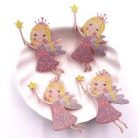 10Pcs Glitter Felt ผ้า Nons Rainbow Cherub Applique งานแต่งงาน DIY เย็บ Patch อุปกรณ์ Headwear Bow อุปกรณ์เสริม Craft