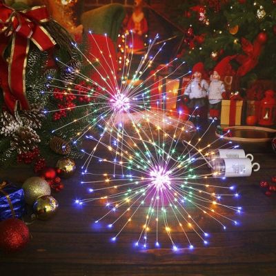 8 Modes Waterproof Exploding Firework 200 LED String Lights with Remote Christmas Tree Decoration New Year Christmas Decorations