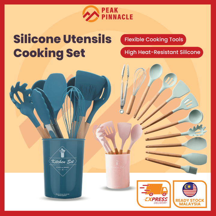 Cooking Utensils Set Universal 10pcs Silicon Non Stick Cook Wear