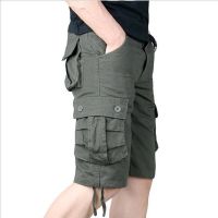 Hot Military Cargo Shorts Mens Summer Multi Pocket Straight Capri breeches Pants Loose Casual Daliy Knee Length high street Shorts MMSC287TH