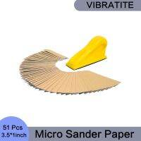 50 Pcs 1x3.5 Inch Sandpaper with 1 Pcs Mini Detail Handle Sanding Tools the Perfect Size for Any Project in Hard to Reach Spaces