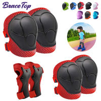 รองเข่าสำหรับเด็ก,Kneepads และแผ่นข้อศอกเด็กวัยหัดเดินอุปกรณ์ป้องกันชุดแผ่นข้อศอกและรองเข่าสำหรับสาวเด็กที่มีข้อมือยาม