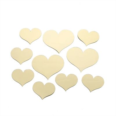 【SALE】 nancarenko1977 10Pcs Love Heart อะคริลิค3D สติ๊กเกอร์ติดผนังภาพจิตรกรรมฝาผนังรูปลอกสติ๊กเกอร์ตกแต่งห้อง Adesivo De Parede Dropshipping