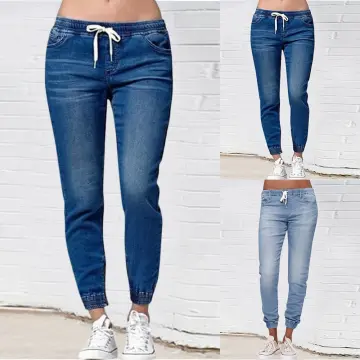 Plus Size Jeans for Women Elastic Waist Band Women Jeans High