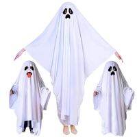 Halloween Ghost Cosplay Costume Children Adult Masquerade Ghost Cape Holiday Funny Dress Up Halloween Party Clothes Gift