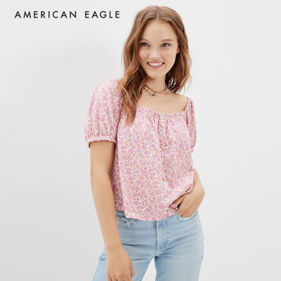 American Eagle Puff Sleeve Tee เสื้อยืด ผู้หญิง (EWTS 037-8370-500)